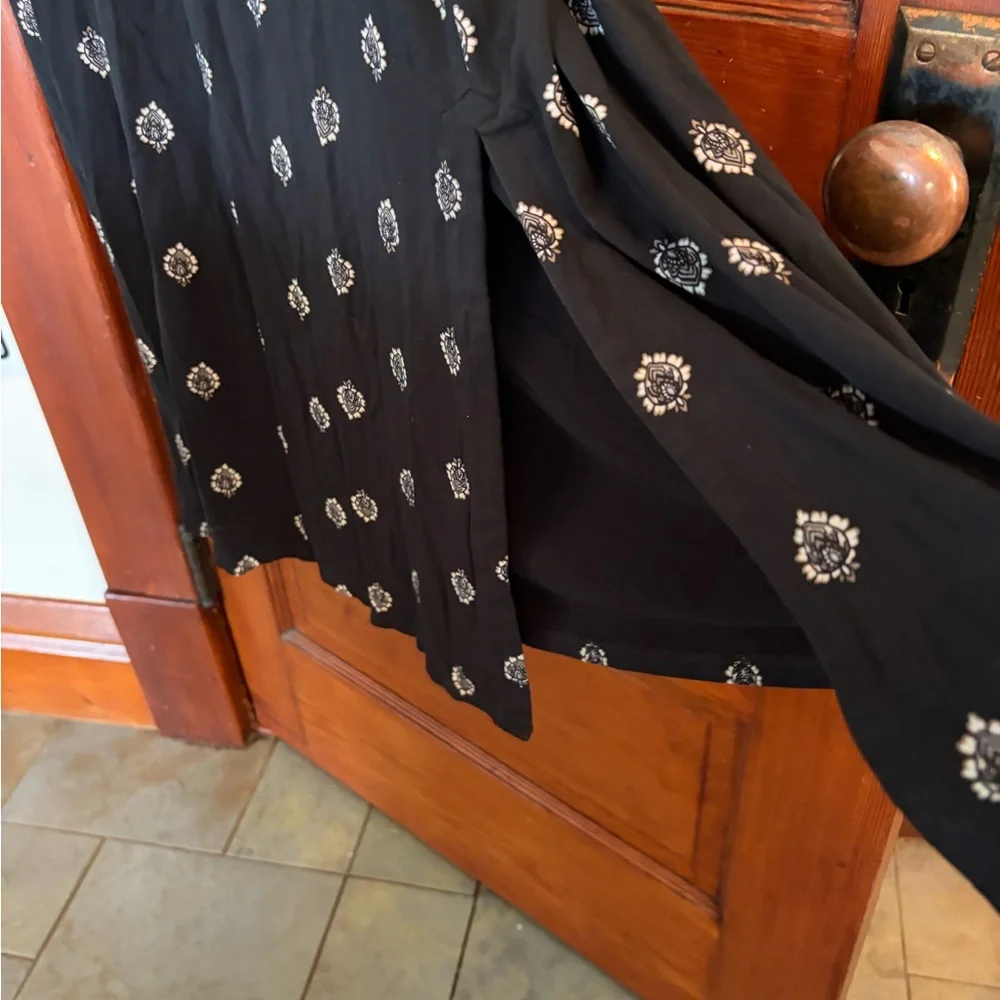 J. Jill tall Large Black Printed Maxi Dress - Picture 4 of 6